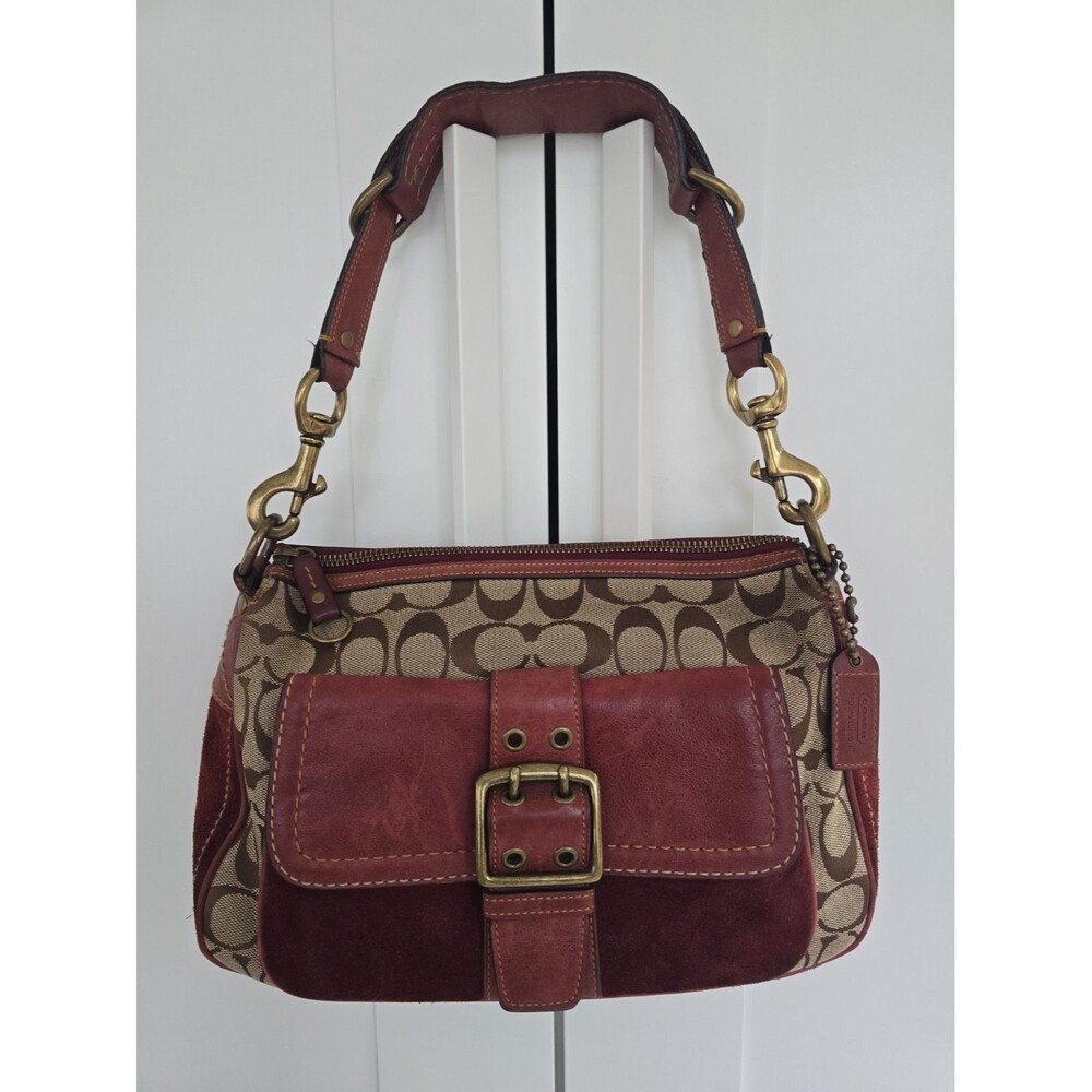 Coach Vintage Y2K Soho Signature Suede Shoulder Bag 7063 Special Edition 2004